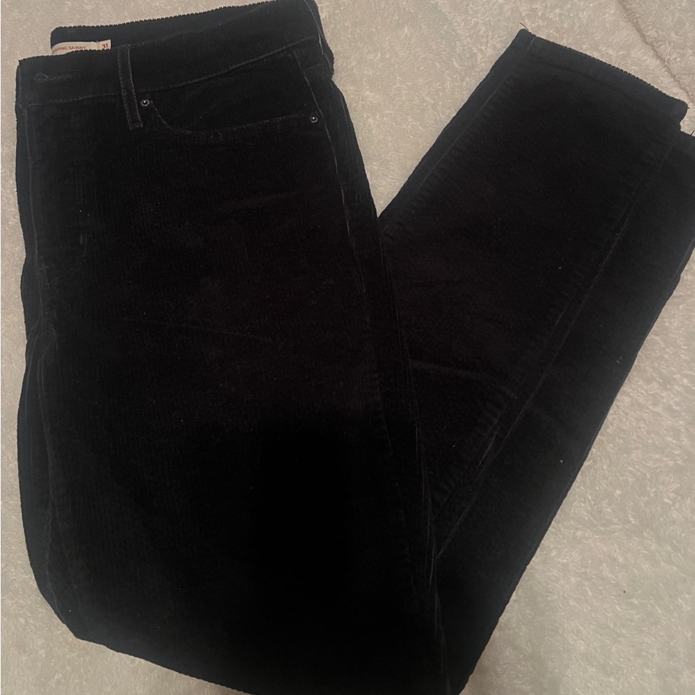 Levi Women’s Black Corduroy Jeans - Classic Straight Fit